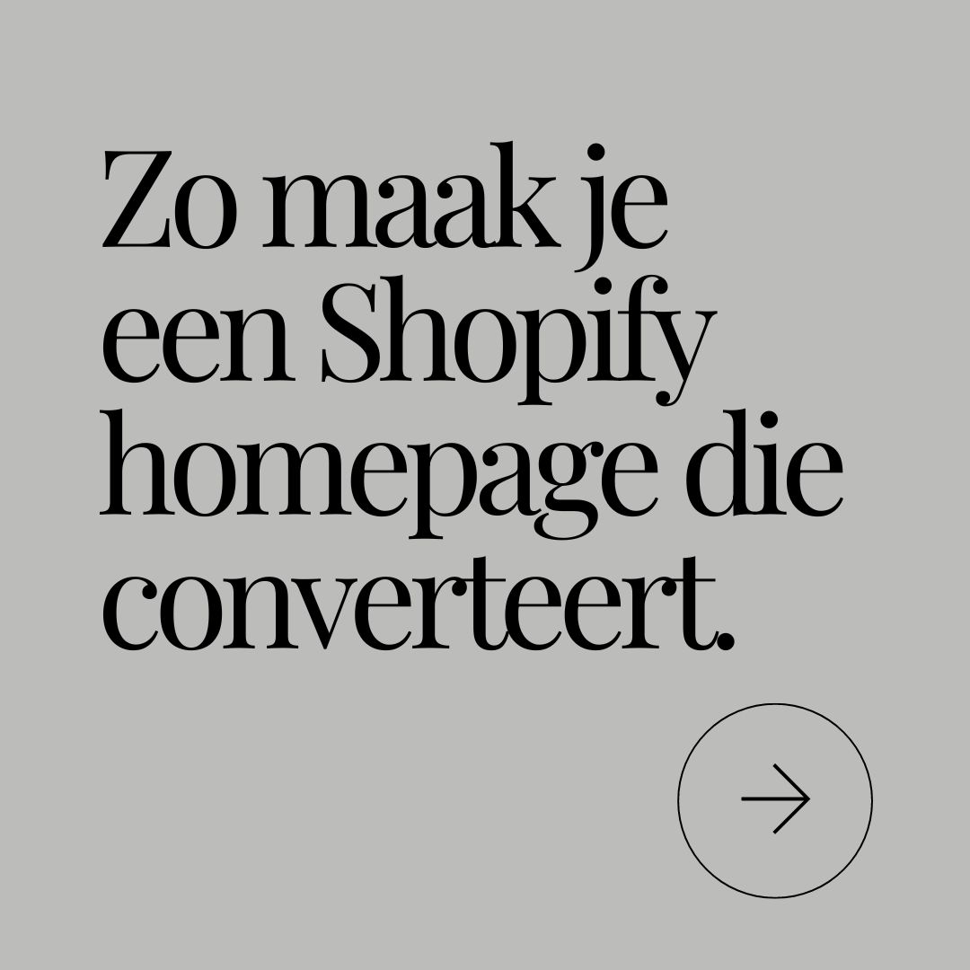 Shopify homepage maken